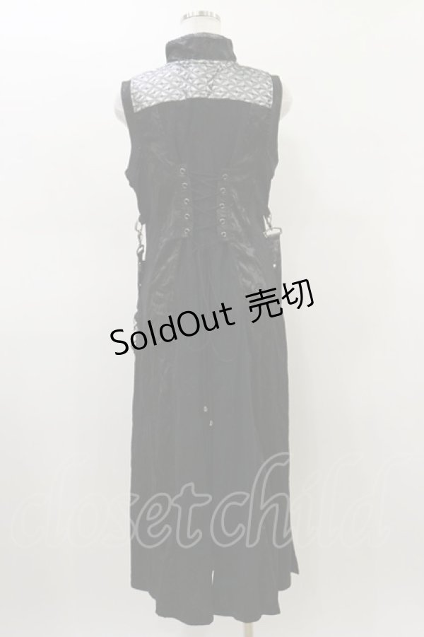 画像2: Qutie Frash / チャイナロングベスト  黒 H-26-03-01-003-QU-TO-KB-ZH (2)