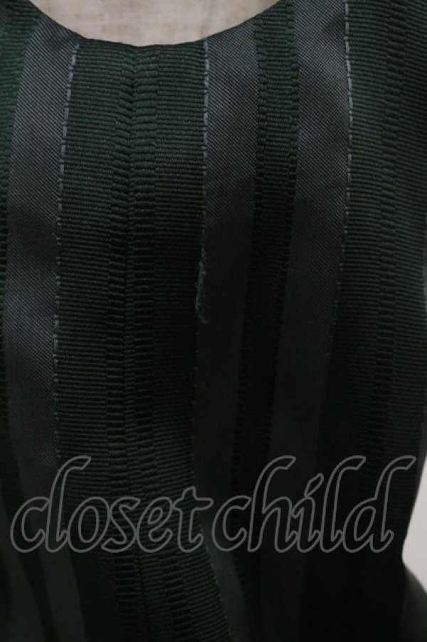 画像4: Jane Marple / レジメンタルストライプローウエストジャンパースカート M グリーン H-26-03-01-025-JM-OP-KB-ZH (4)