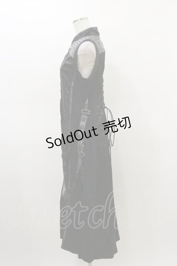 画像3: Qutie Frash / チャイナロングベスト  黒 H-26-03-01-003-QU-TO-KB-ZH (3)