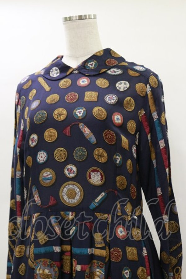 画像4: Jane Marple / The DressmakerのDayドレス  ネイビー H-26-03-01-029-JM-OP-KB-ZH (4)