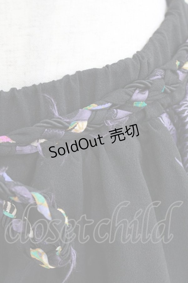 画像6: Qutie Frash / 和柄イレギュラースカート  黒 H-26-03-02-024-QU-SK-KB-ZH (6)