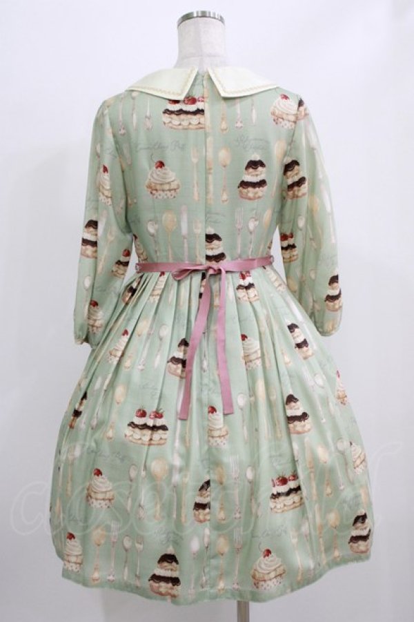 画像3: Leur Getter / Cream Choux Puff袖付きワンピース M ミント H-26-03-02-003-LU-OP-KB-ZH (3)