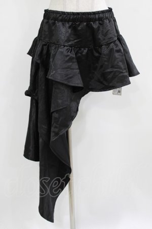 画像: Qutie Frash / アシメラップスカート  黒 H-26-03-02-027-QU-SK-KB-ZH
