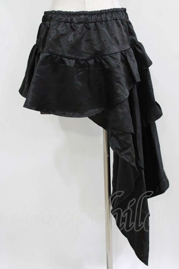 画像3: Qutie Frash / アシメラップスカート  黒 H-26-03-02-027-QU-SK-KB-ZH (3)