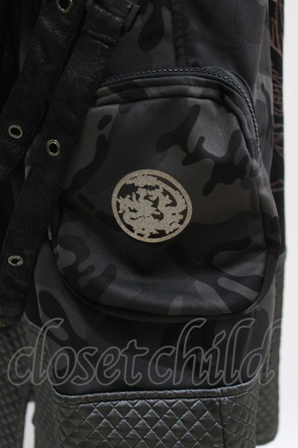 画像4: Qutie Frash / ミリタリーロングスカート  黒 H-26-03-02-029-QU-SK-KB-ZH (4)