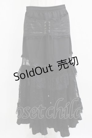 画像: Qutie Frash / マーメイドスカート  黒 H-26-03-02-030-QU-SK-KB-ZH