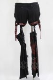 画像3: Qutie Frash / レッグカバー付パンツ  黒×赤 H-26-03-02-033-QU-PA-KB-ZH (3)