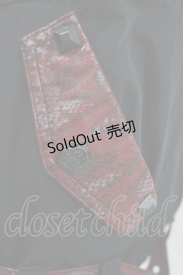 画像5: Qutie Frash / レッグカバー付パンツ  黒×赤 H-26-03-02-033-QU-PA-KB-ZH (5)