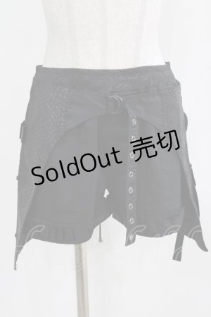 画像: Qutie Frash / ラップ付ショートパンツ  ブラック H-26-03-02-034-QU-PA-KB-ZH