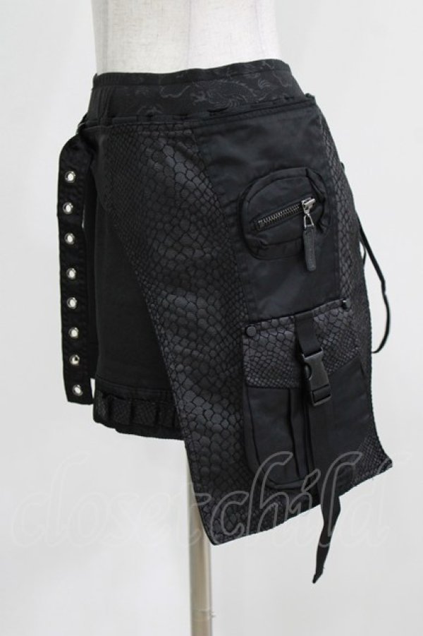 画像2: Qutie Frash / ラップ付ショートパンツ  ブラック H-26-03-02-034-QU-PA-KB-ZH (2)