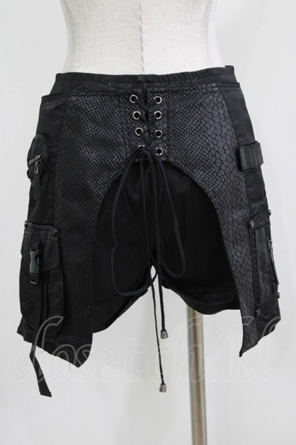 画像3: Qutie Frash / ラップ付ショートパンツ  ブラック H-26-03-02-034-QU-PA-KB-ZH (3)