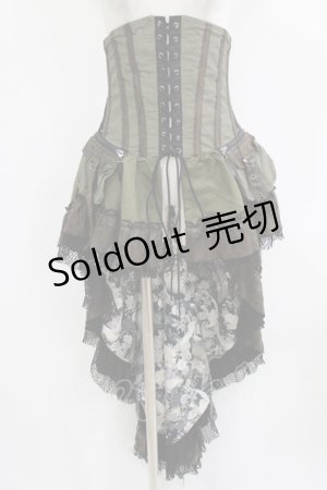 画像: Qutie Frash / ロングオーバーコルセット  カーキ H-26-03-02-038-QU-ZA-KB-ZH