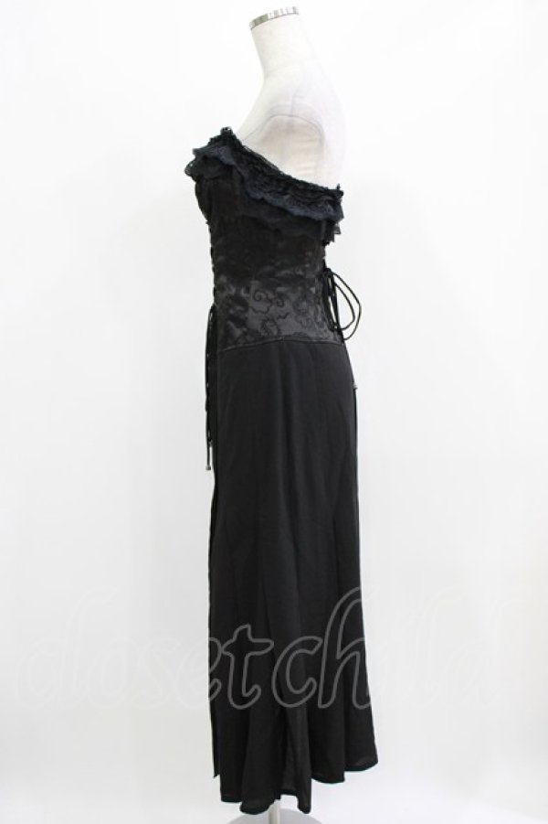 画像2: Qutie Frash / ロングオーバーコルセットビスチェ  黒 H-26-03-02-039-QU-TO-KB-ZH (2)