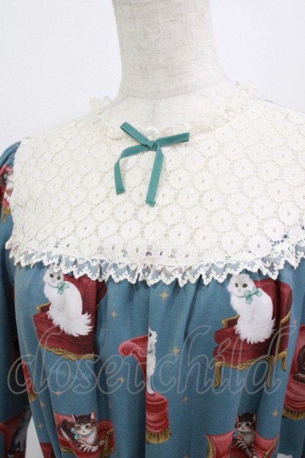 画像5: Melody BasKet / Cats castleレースヨークワンピース M ブルーグリーン H-26-03-02-004-LO-OP-KB-ZH (5)