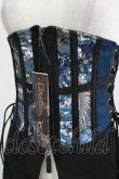 画像4: Qutie Frash / 和柄袴コルセット  黒×青 H-26-03-02-041-QU-TO-KB-ZH (4)