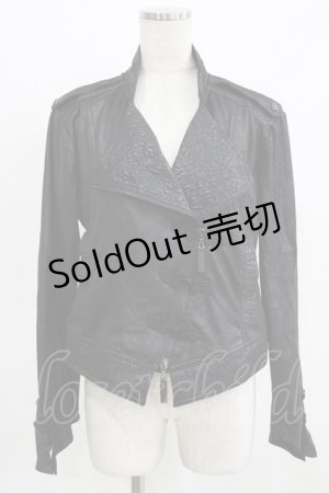 画像: Qutie Frash / チャイナライダースジャケット L 黒 H-26-03-02-046-QU-JA-KB-ZH