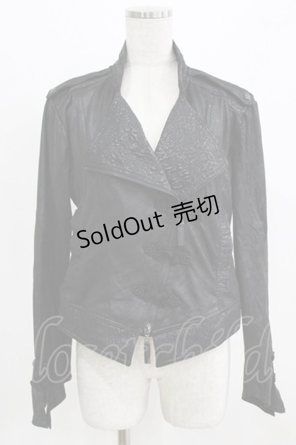 画像1: Qutie Frash / チャイナライダースジャケット L 黒 H-26-03-02-046-QU-JA-KB-ZH (1)