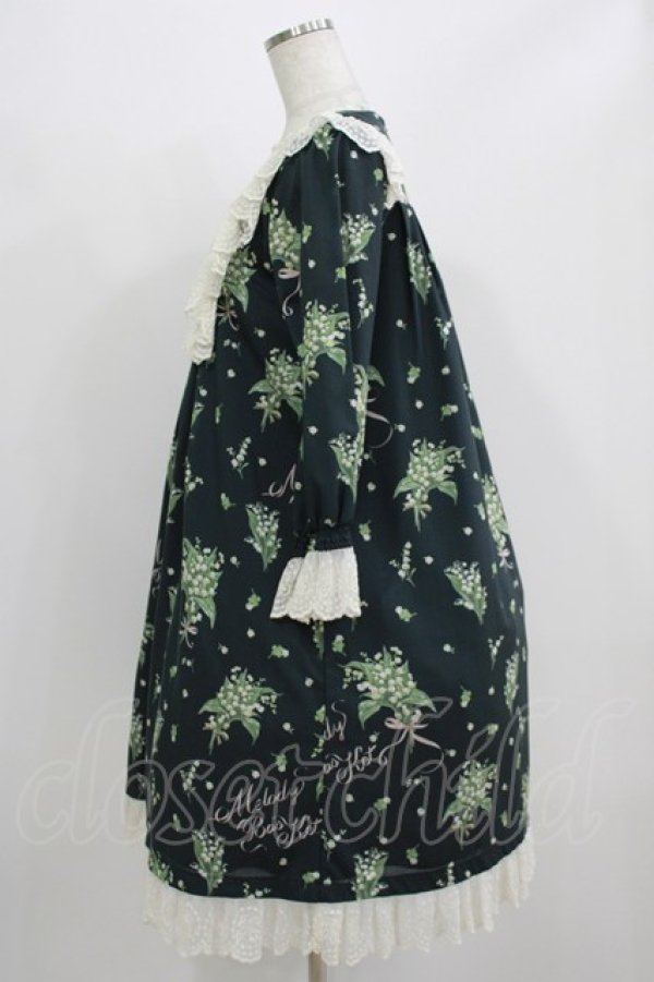 画像2: Melody BasKet / 谷間の姫百合ヨークワンピース  ブラック H-26-03-02-005-LO-OP-KB-ZH (2)