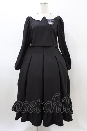 画像: m petit by misako / サンリオキャラクターズコラボ クロミワッペン付きワンピース M ブラック H-26-03-02-1034-LO-OP-NS-ZH