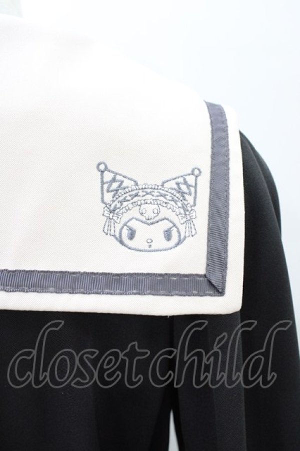 画像3: m petit by misako / サンリオキャラクターズコラボ クロミセーラーワンピース S ブラック H-26-03-02-1035-LO-OP-NS-ZH (3)