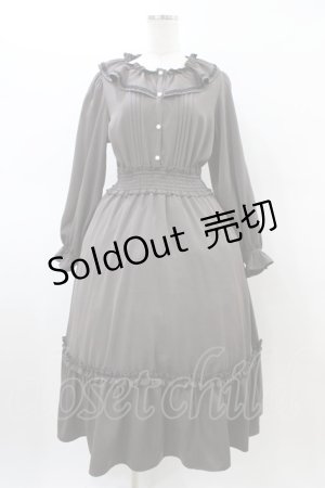 画像: m petit by misako / AOK*フリルカラータックワンピース M ブラウン H-26-03-02-1036-LO-OP-NS-ZH