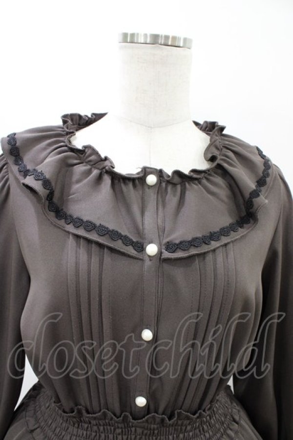 画像3: m petit by misako / AOK*フリルカラータックワンピース M ブラウン H-26-03-02-1036-LO-OP-NS-ZH (3)