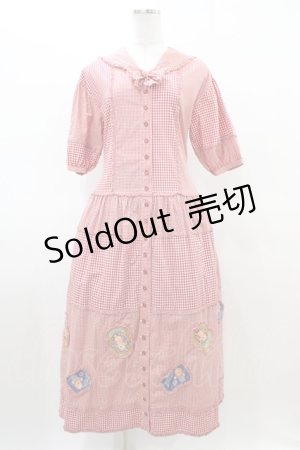 画像: PINK HOUSE / キューピー×ギンガムワンピース Free レッド H-26-03-02-1038-LO-OP-NS-ZH