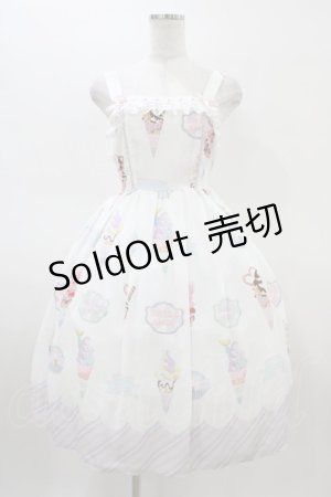 画像: axes femme kawaii / アイス柄ジャンパースカート M オフ H-26-03-02-1047-AX-OP-NS-ZH