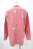 画像2: PINK HOUSE / ロゴワッペンチェックシャツ Free レッド H-26-03-02-1052-LO-BL-NS-ZH (2)