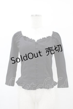 画像: evelyn / 連ボタンプルオーバー Free ブラック H-26-03-02-1054-LO-TO-NS-ZH