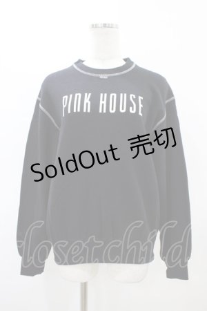 画像: PINK HOUSE / ロゴトレーナー Free ブラック H-26-03-02-1055-LO-TO-NS-ZH