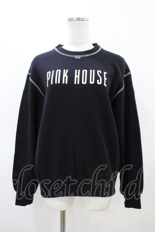 画像1: PINK HOUSE / ロゴトレーナー Free ブラック H-26-03-02-1055-LO-TO-NS-ZH (1)