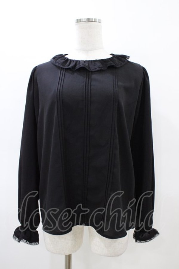 画像1: an another angelus / タック使いシフォンプルブラウス Free BLACK H-26-03-02-1056-CA-BL-NS-ZH (1)