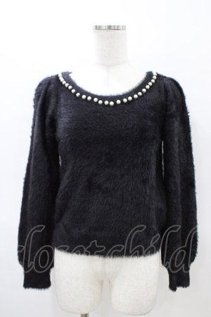 画像: Ank Rouge / パールリボンニットトップス M ブラック H-26-03-02-1057-CA-TO-NS-ZH