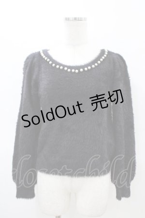 画像: Ank Rouge / パールリボンニットトップス M ブラック H-26-03-02-1057-CA-TO-NS-ZH