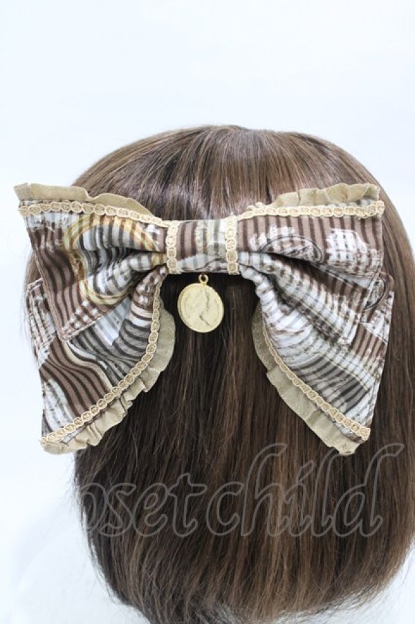 画像2: BABY,THE STARS SHINE BRIGHT / Roman Sweet Secret柄バレッタ  ブラウン H-26-03-02-1007-BA-AC-NS-ZH (2)