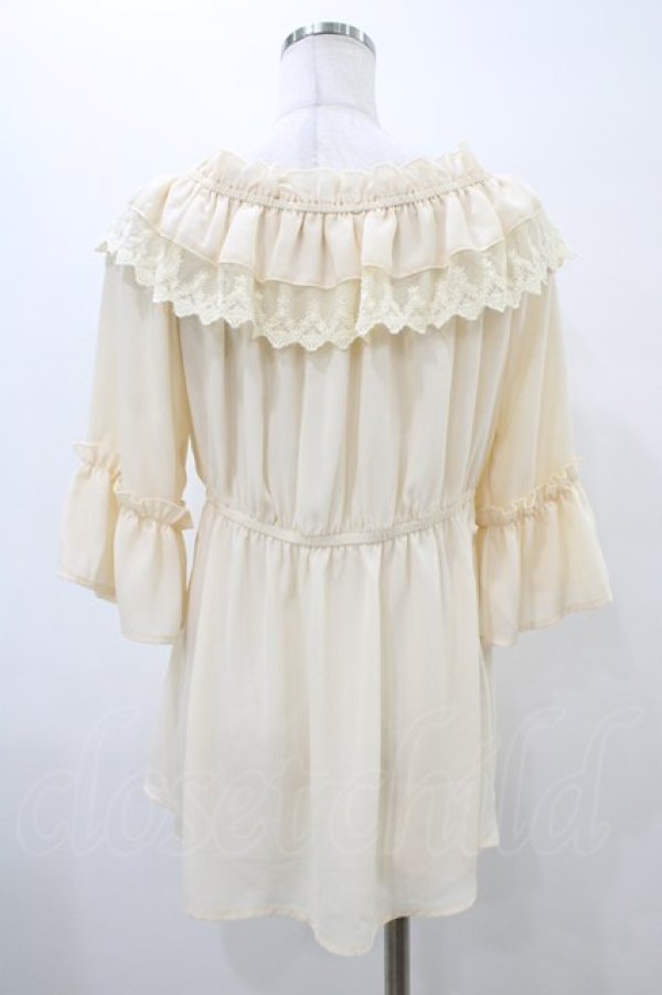 画像2: axes femme kawaii / エンパイアフリルブラウス M 生成り H-26-03-02-1059-AX-BL-NS-ZH (2)