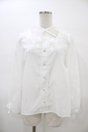 画像: Lovely Tency / 眞白ありすコラボ/レースブラウス M 白 H-26-03-02-1061-GO-BL-NS-ZH