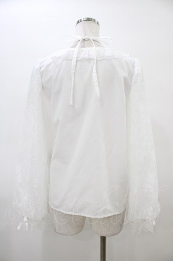 画像2: Lovely Tency / 眞白ありすコラボ/レースブラウス M 白 H-26-03-02-1061-GO-BL-NS-ZH (2)