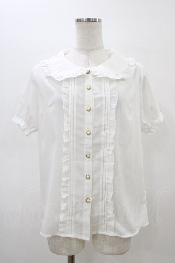 画像1: Amavel / フリルカラーブラウス Free オフ H-26-03-02-1062-CA-BL-NS-ZH (1)