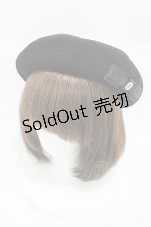 画像: m petit by misako / NINA'S AM カメオベレー  ブラック H-26-03-02-1009-LO-AC-NS-ZH