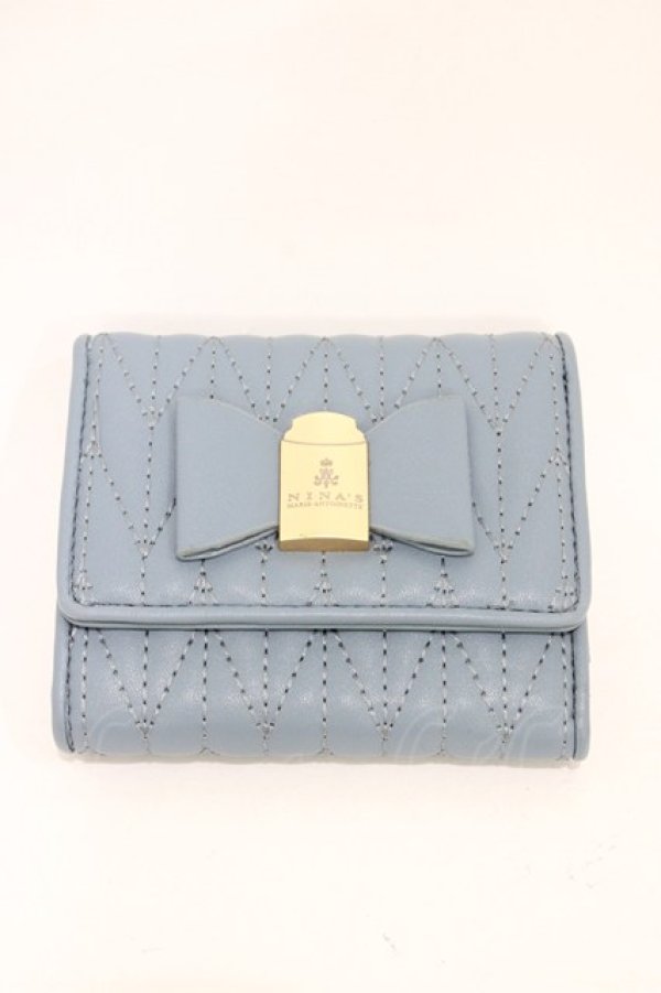 画像1: m petit by misako / NINA'Sコラボ財布  ブルー H-26-03-02-1016-LO-ZA-NS-ZH (1)