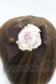 画像2: Innocent World / ミニチュアローズリボンクリップ  ボルドー×ピンク/Bordeaux×Pink H-26-03-02-1002-IW-ZA-NS-ZH (2)