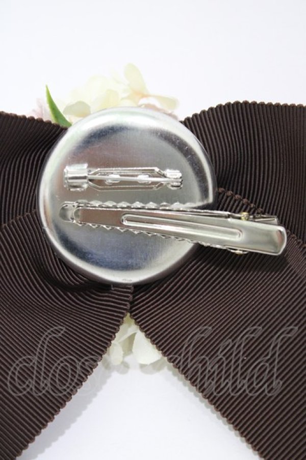 画像3: Innocent World / ミニチュアローズリボンクリップ  ボルドー×ピンク/Bordeaux×Pink H-26-03-02-1002-IW-ZA-NS-ZH (3)