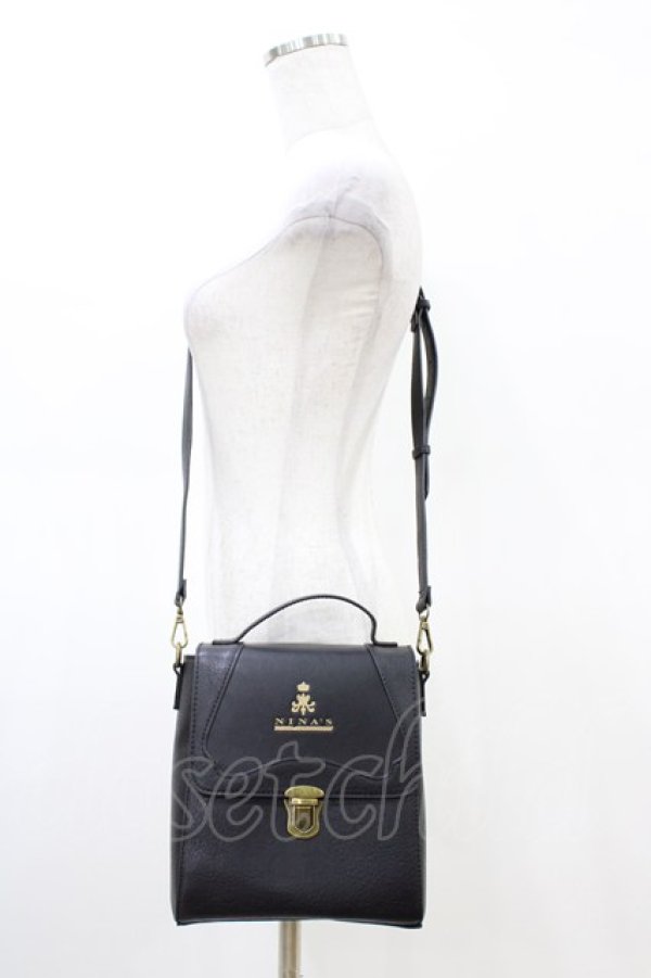 画像1: m petit by misako / AM*フラップショルダー  ブラック H-26-03-02-1024-LO-BG-NS-ZH (1)