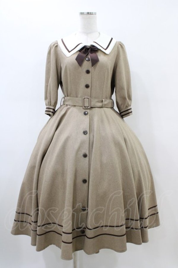 画像1: Innocent World / エレノアワンピース M モカ×ショコラ/Mocha×Chocolat H-26-03-02-1030-IW-OP-NS-ZH (1)