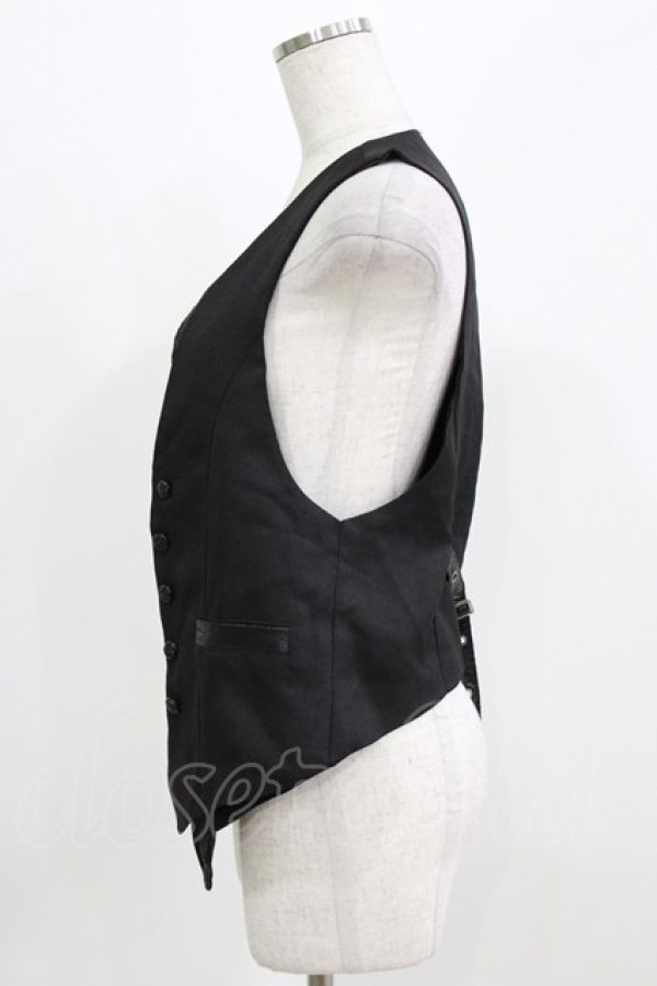 画像2: Qutie Frash / レイヤード風ベスト  黒 H-26-03-02-051-QU-TO-KB-ZH (2)