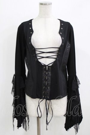 画像: Qutie Frash / 姫袖カーディガン  黒 H-26-03-02-052-QU-TO-KB-ZH