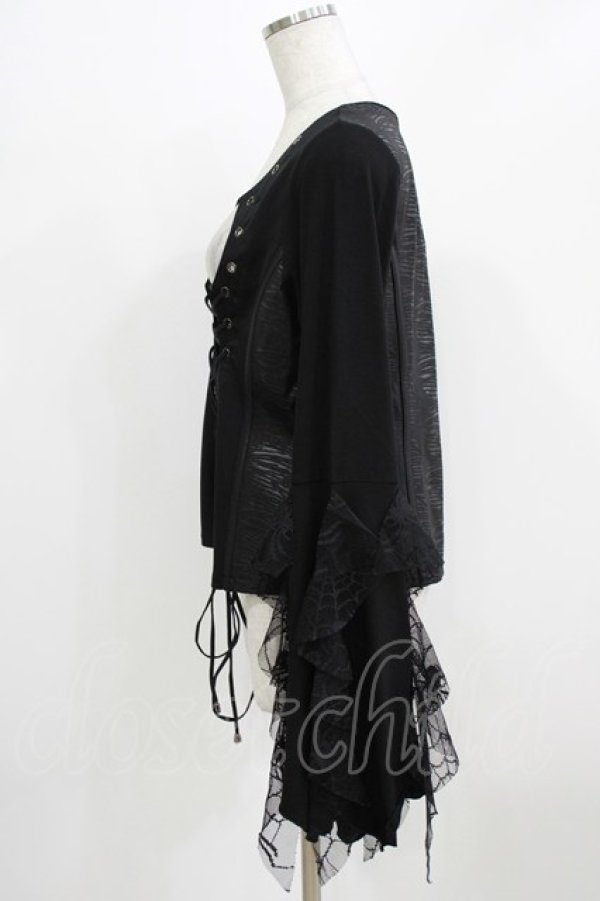 画像2: Qutie Frash / 姫袖カーディガン  黒 H-26-03-02-052-QU-TO-KB-ZH (2)