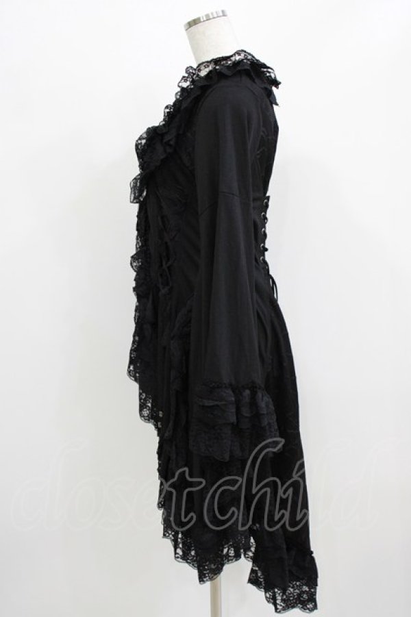 画像2: Qutie Frash / 着物レースカーディガン  黒 H-26-03-02-055-QU-TO-KB-ZH (2)